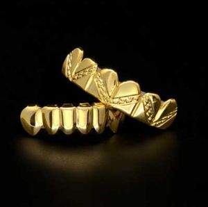 Biżuter Męski Hip Hop Gold Grillzs European and American Style Crystal Hiphop Tooth Dental Grils Accessorie5864808