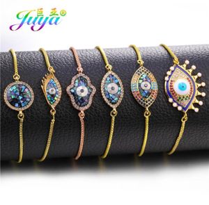 Charm Bracelets Juya Mode verstellbare Ketten Charms Shell Supplies für Frauen griechische Augen Hamsa Fatima Whole5952564