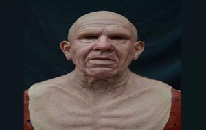 Wig Old Man Mask Halloween Full Latex Face Scary Heaear Horror For Game Cosplay Prom Props New X08035924821