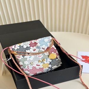 Sacchetti di design di lusso femminile 24 sacchetta di immondizia a catena oro alla moda ed elegante