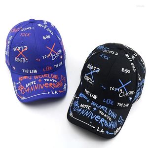 Caps de bola Hip Hop Dance Sports Kids Boy Girls Casual Graffiti Baseball Cap chapéus para crianças ao ar livre