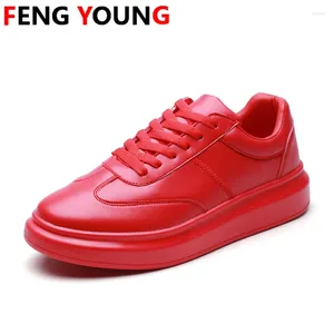 Fitnessskor 2024 Spring Women Sneakers Lace-up Red Basket Breattable Walking White Casual Flats