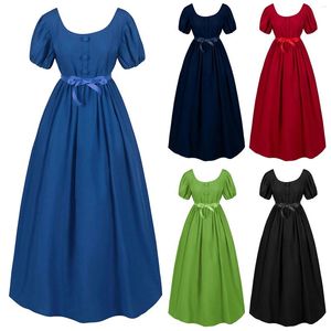 Casual Dresses Medieval Renaissance Princess Dress For Women Short Sleeves Europran Clothing Elegant Gown Halloween Cosplay Party Costume