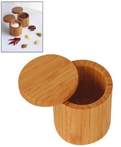 Pentola di stagionatura in legno Bamboo Spezia shaker Sugar Suple Sale Pepper Bottle Jar per Kitchen3609359