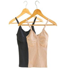 Neck Shaper Topps Tank Crop Top Women Justerbar axelrem Bh Shape Slimming Shapewear Black Naken Body Vest Women039S Shap8922163