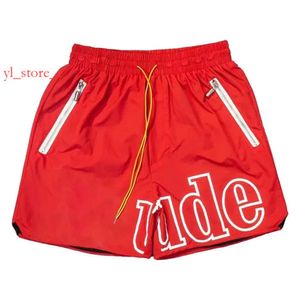 Дизайнерские футболки Rhude Mens Shorts пляжные короткие брюки женская хлопковые рубашки рубашки с коротки