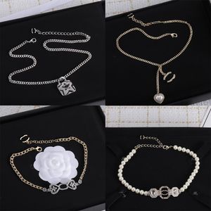 Fashion camellia Pendant Necklaces pearl necklace Elegant beautiful women dress Summer love heart Designer jewelry Rhinestone Luxury Brand jewelry party gift