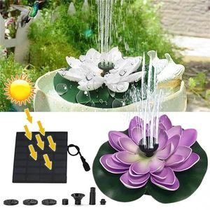 Mini solare Mini artificiale Pompa d'acqua a loto galleggiante Kit da giardino Waterfall Pool Pond Bird Bird Water Water Countain Pump 240430