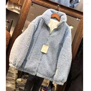 Jaquetas femininas Hong Kong Jacket Fried Street Female 2024 Autumn Winter Retro Sabor Plus Velvet Salt Salt Baseball Uniforme