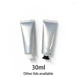 Förvaringsflaskor 30 ml aluminium plastpress flaska 30 g tom mjuk rör makeup ögon kräm fundament reser påfyllbar behållare