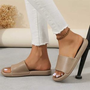 Slippers 2024 New Summer Fashion Comfortable Wear-resistant Elegant Non-slip Versatile Sexy Open-toe Flip-flops Sandals H240504