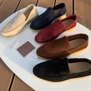 Loro pianos shoes Summer Charms Walk Loafers pianaly Casual shoes Men Women Round Toe Mental Decor Chic Designer Luxury Flats Slip on Sole buckle comfort Trainers