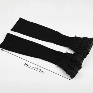 Sleevelet Arm Sleeves Summer lace gloves Sunscreen armband long fingerless Scar elastic sleeve driving Q240430