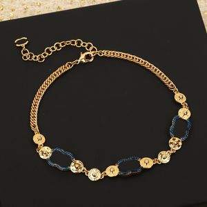 Жемчужные цепочки дизайнерские ожерелья высококачественные медные сердце письма джинсовая синяя подвеска
