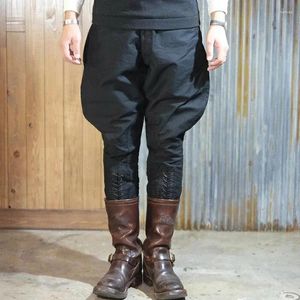 Men's Pants Army Green And Black Breeches Skinny Retro Workwear Couples Casual Trendy Leggings Cotton Knight