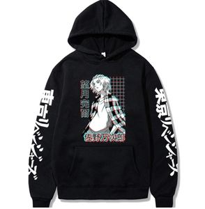 Sano Manjiro Mikey Print Hoodies Sweatshirts Harajuku Japonenay Anime Funny Tokyo Men woookフーディートップルーグスリーブG09098319211