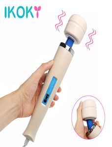 Ikoky Big Size 30 Speed ​​Vibrator Мощные волшебные палочки массажер Sex Toys для женщин стимулятор клитора AV ROD Мощные эротические игрушки M5137517