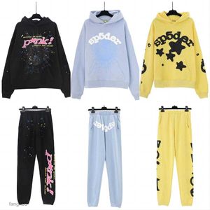 Mens Women Spider Hoodie Young Thug High Quality Hoodie Designer Hip Hop Tracksuit Print 555 Angel Pant C11