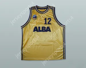 Custom Nay Mens Youth/Kids Wendell Alexis 12 Alba Berlin Basketball Jersey Top Top S-6xl Cucite