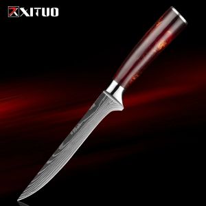 Нож для боина -6 дюймов японская эргономическая ручка из нержавеющей стали - нож филе - резка мяса, резьба, кость, обрезка, разорение