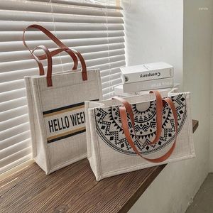 Bolsas de ombro saco feminino 2024 tenda de tela simples hola handbag moda moda de alta capacidade de estilo nacional praia de verão