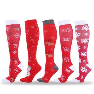 Strumpor hosierande män och kvinnor strumpor jul mode kompression strumpor lagrar långa rör casual strumpor sjuksköterska sport y240504