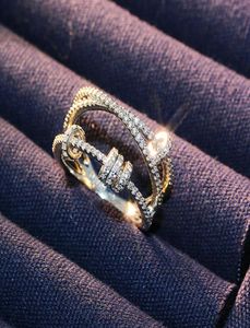 Einzigartiger Stil weiblicher runder Finger Ring Real 925 Sterling Silber Verlobungsring Vintage Eheringe für Frauen 7430956
