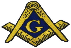 Masonic Logo Patch broderad järnkläder Mason Lodge Emblem Mason G Square Compass Patch Sew On Eventuella plagg4418279