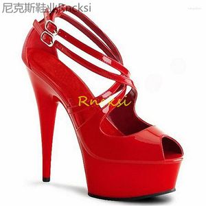 Платье обуви 15 см классные тапочки женский летний стилет Joker Ultra-High Heels Fashion Black High