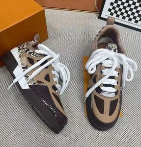 Tasarımcı Marka Skate Erkek Spor Ayakkabı Lüks Klasik Baskıcı Tahıl Deri Kadın Günlük Ekmek Ayakkabıları Eşek Markası Açık B22 Jogging Ayakkabıları Boyut 35-45