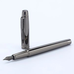 1 PC Silver Grey Highend Business Metal Pen Lridium İpucu Orta Boyut 05mm Okul Sınıf Ofisi Günlük Yazma 240425