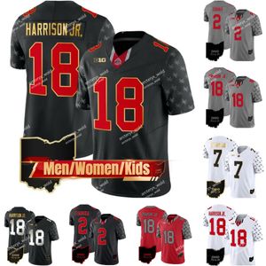 Custom College Ohio State Buckeyes Jersey 18 Marvin Harrison Jr. C.J. Stroud Kyle McCord Justin Fields Joey Bosa emeka egbuka henderson Alternate Men Women Kids OSU