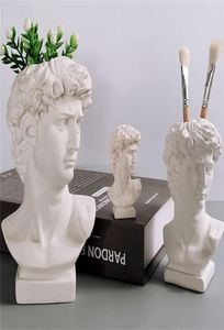 Mitologia Grega Fatueta David Head Retratos Bust Mini Gypsum estátua Desenho Prática Crafts Sculpture Decor Nórdica 220112126341