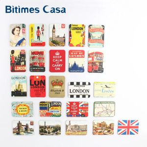 24 PCS Refrigerator Fridge Magnets UK England London Tower Bridge Home Decoration Set Travel Souvenir Queen Magnetic Stickers 240429