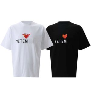 camisetas de grife vtm clássico de luxo tops mens de alta qualidade de carta de amor impressão t camisetas mulheres novas algodão de grande algodão camiseta de mangas curtas