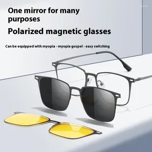 Sunglasses Frames Men 1.1 Polarized Magnetic Suction Glasses Myopia Hyperopia Prescription Frame Anti Blue Light
