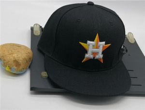 En iyi yüksek kaliteli MEN039S Hou Sport Team Fated Caps Flat Sönüm Şapkaları Tam Kapalı Tasarım Boyutu 7 Beyzbol G1067196