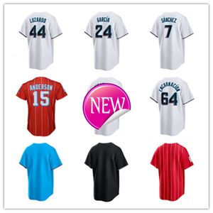 Miami Custom Marlins Baseball Jerseys AJ Puk 28 Trevor Rogers 18 Sixto Sanchez 66 Tanner Scott 20 Burch Smith 62 George Soriano 60 Ryan Weathers