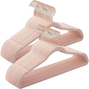 44.5CM multifunctional non-slip non-marking ABS flocking hanger clothing store trouser rack tie rack adult plastic hanger. 240416