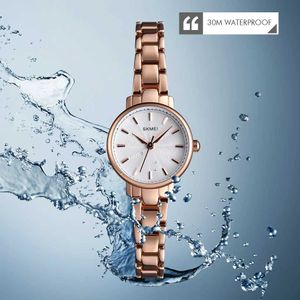 Zegarstka 1410 Wodoodporna nadgarstka Wodoodporna stal nierdzewna ES Luksusowy Montre Femme Quartz Fashion Ladies H240504