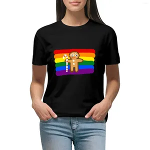 T-shirt de design de orgulho de pólo de pólo feminino Gingerra.