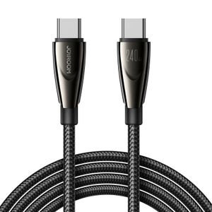 240W Fast Charging Data Cable Type-C till Type-C 1.2M Anti-oxidation Zinklegering flätade nylonkablar för smarttelefon