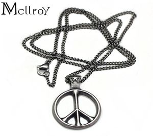 Mcllroy World Peace Necklace Retro Silver Pendant Simple Design Necklaces For Men And Women cody Sanderson Brand2462281