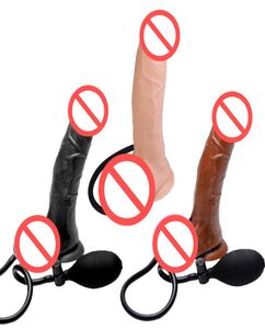 Inflatable Realistic Veined Suction Cup Dildo Pump Penis Cock Expander Sex Toys8818162