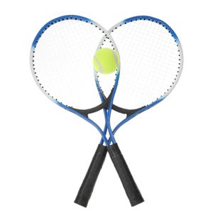 1 Set Kids Tennis Racket Metal Badminton Racquet med förälder Child Education Sports Game för Outdoor Beach Black 240419