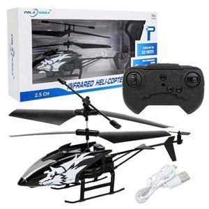 Mini RC Helicopter Radio Remote Control Aircraft 2Channel Electric Flying Drone Inomhus Game Model Birthday Present Toy for Children 210607 272p