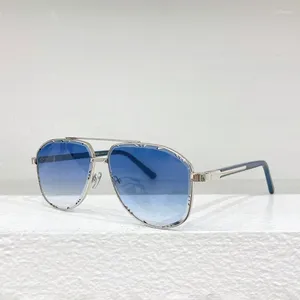 Солнцезащитные очки дизайнерский бренд классический пилот Sliver Male FG 50153U High Street Double Bridge Sunnies Top Caffice Solar Glasses