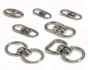 100pcslot Silver Metal Swivel Hook Clasp Key Chains Keyrings Connectors For Lanyards Paracord Handbag Bag Parts3992793
