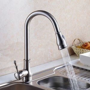 キッチン蛇口Vidric Faucet Wholesale and Retail Promotion Pull Out Brushed Nickel Basin Sink Mixer Tap Swivel SP