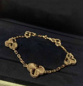 S925 Silver charm pendant Bracelet with diamond and no in 18k gold plated 5pcs flowers design have stamp box PS7056A5306213